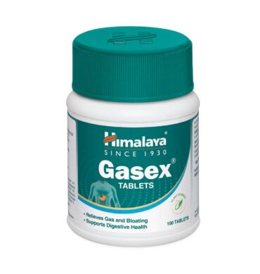 Gasex Himalaya ,100 Tablets Improves Digestion Relieves Trapped Gasses Provides Relief From Bloating